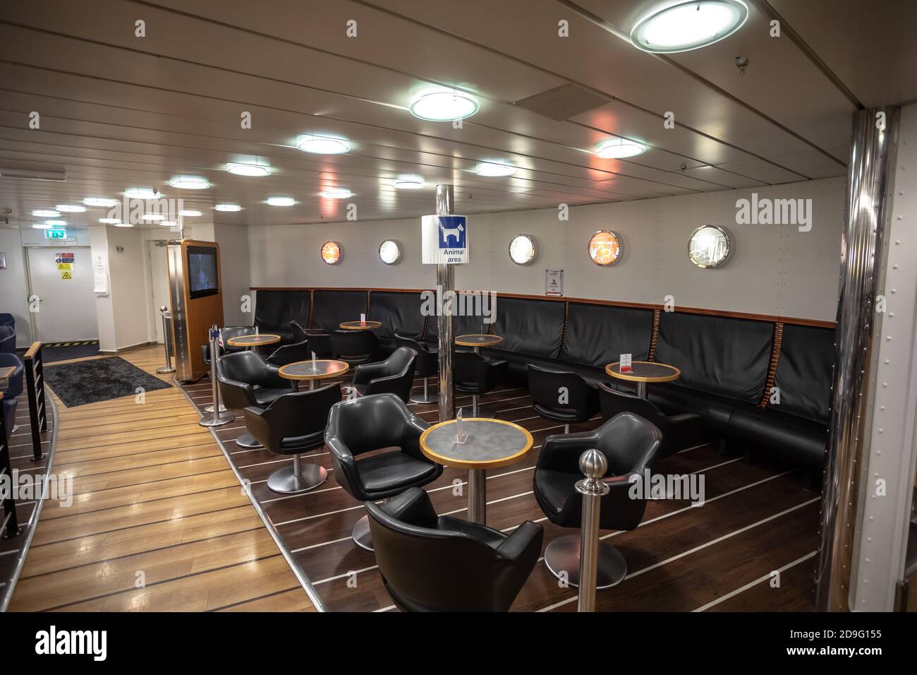 Zone animale à l'intérieur de la ligne Stena ferry Goteborg-Frederikshavn Banque D'Images