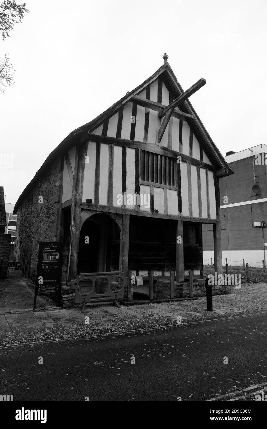 MAISON MÉDIÉVALE DE LA BOUTIQUE, SOUTHAMPTON. Banque D'Images