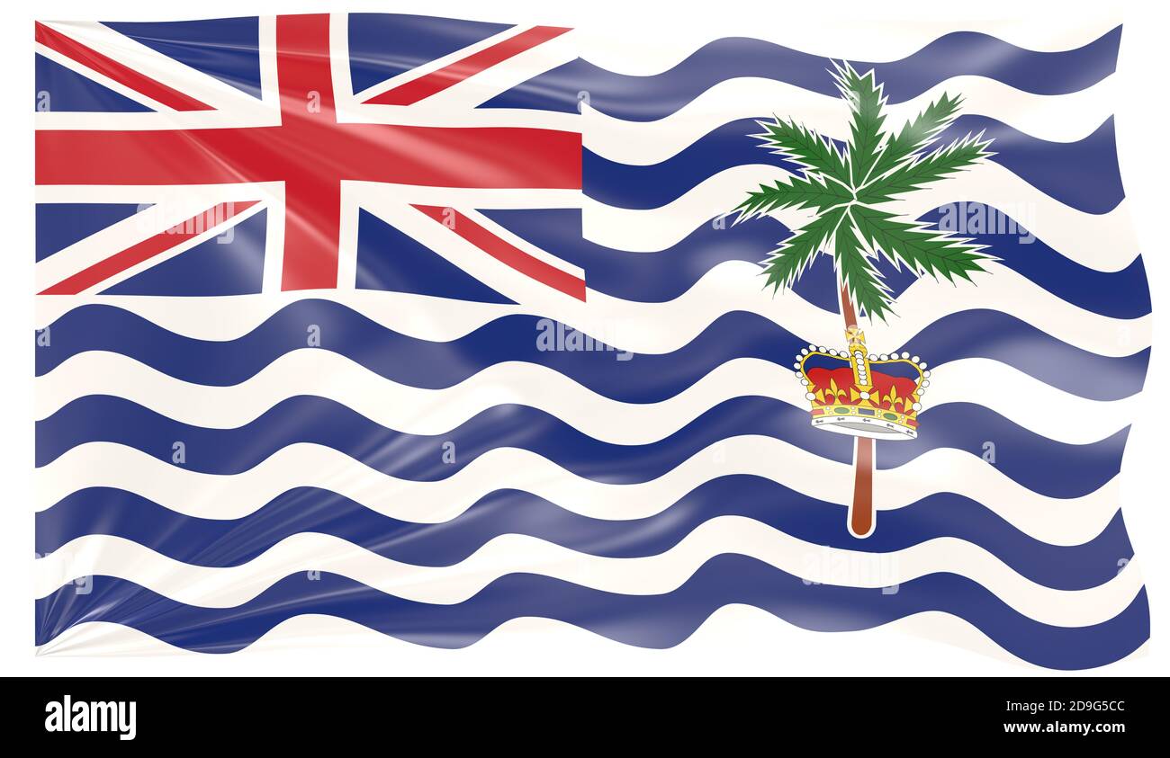 illustration 3d d'un drapeau de l'océan Indien britannique Territoire Banque D'Images