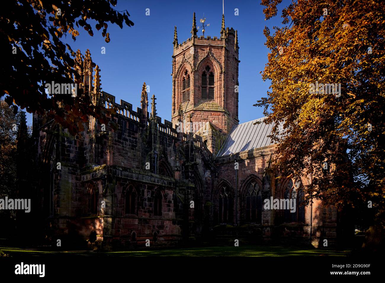 L’église Sainte-Marie de Nantwich Cheshire a désigné la première classe Restauration de bâtiments par Sir George Gilbert Scott Banque D'Images