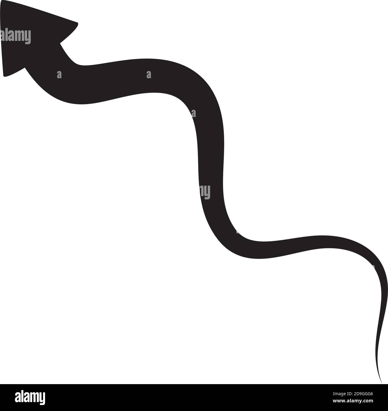 icône de flèche courbée sur fond blanc, style de ligne, illustration ...