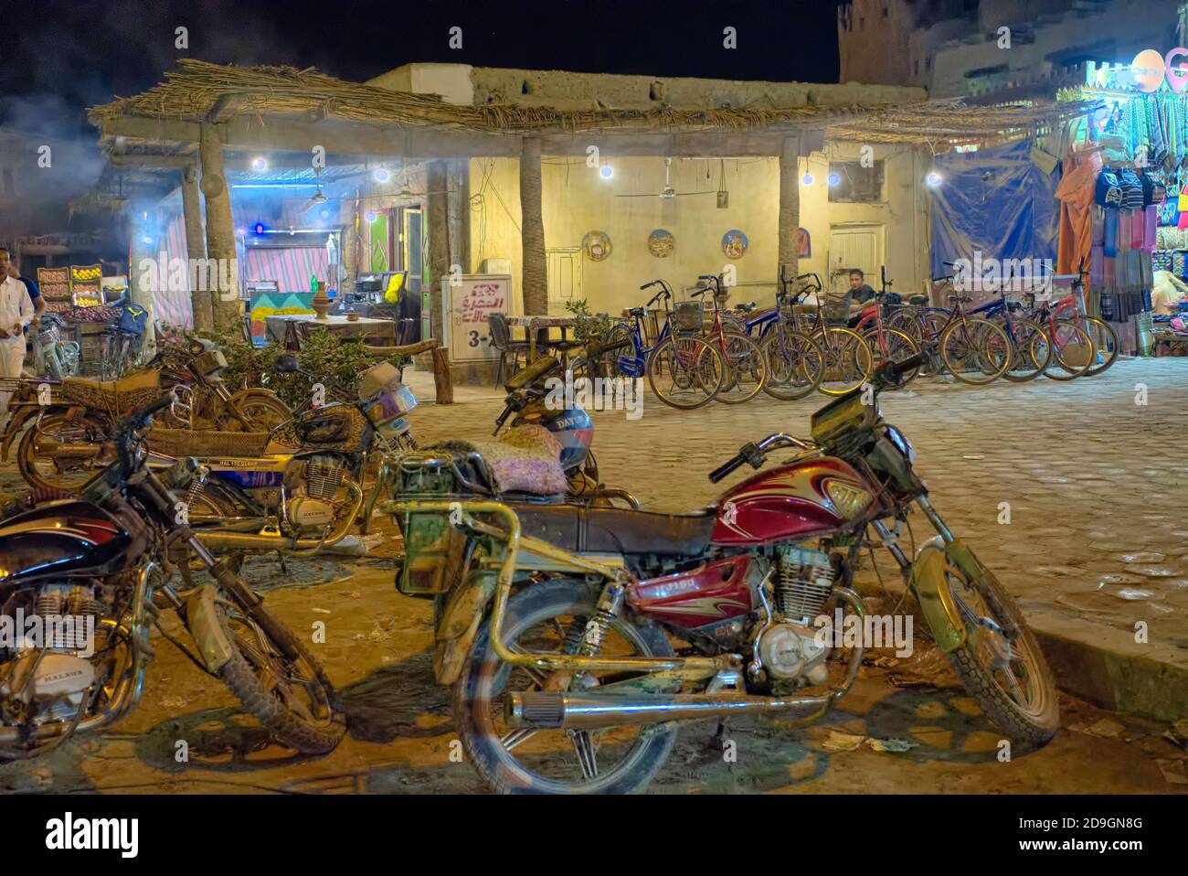 Parkir coin à Siwa magasins pris @Siwa, Egypte Banque D'Images