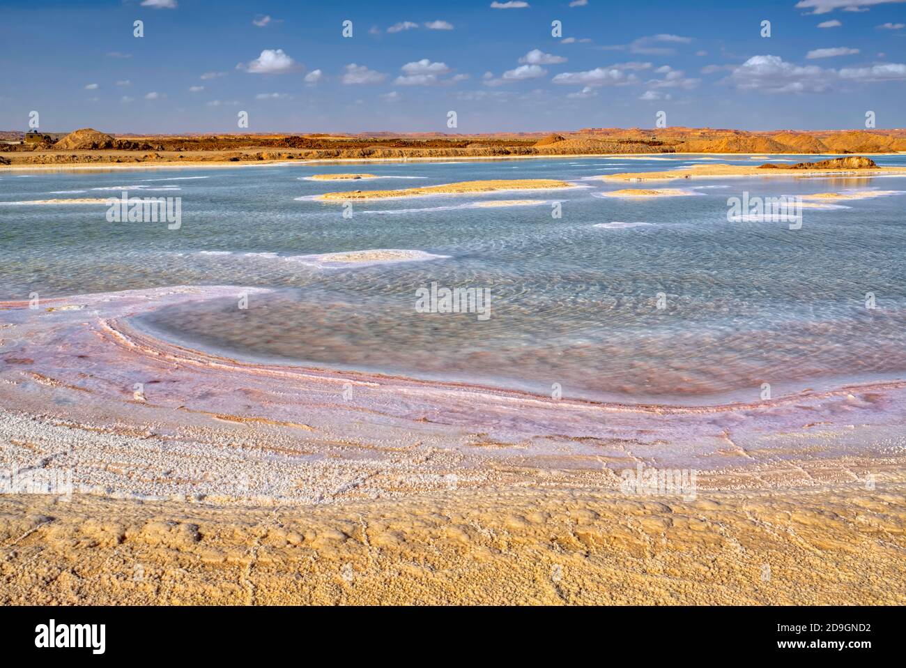 Siwa est l'une des zones les plus éloignées et les plus isolées de la pollution mondiale. Le sel extrait de Siwa est principalement connu et reconnu pour son l Banque D'Images