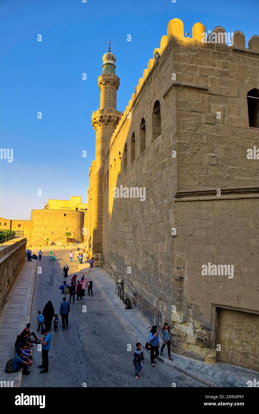 La Citadelle de Saladin du Caire est une fortification islamique médiévale au Caire, en Égypte. L'emplacement, sur la colline de Mokattam près du centre du Caire, était autrefois fa Banque D'Images