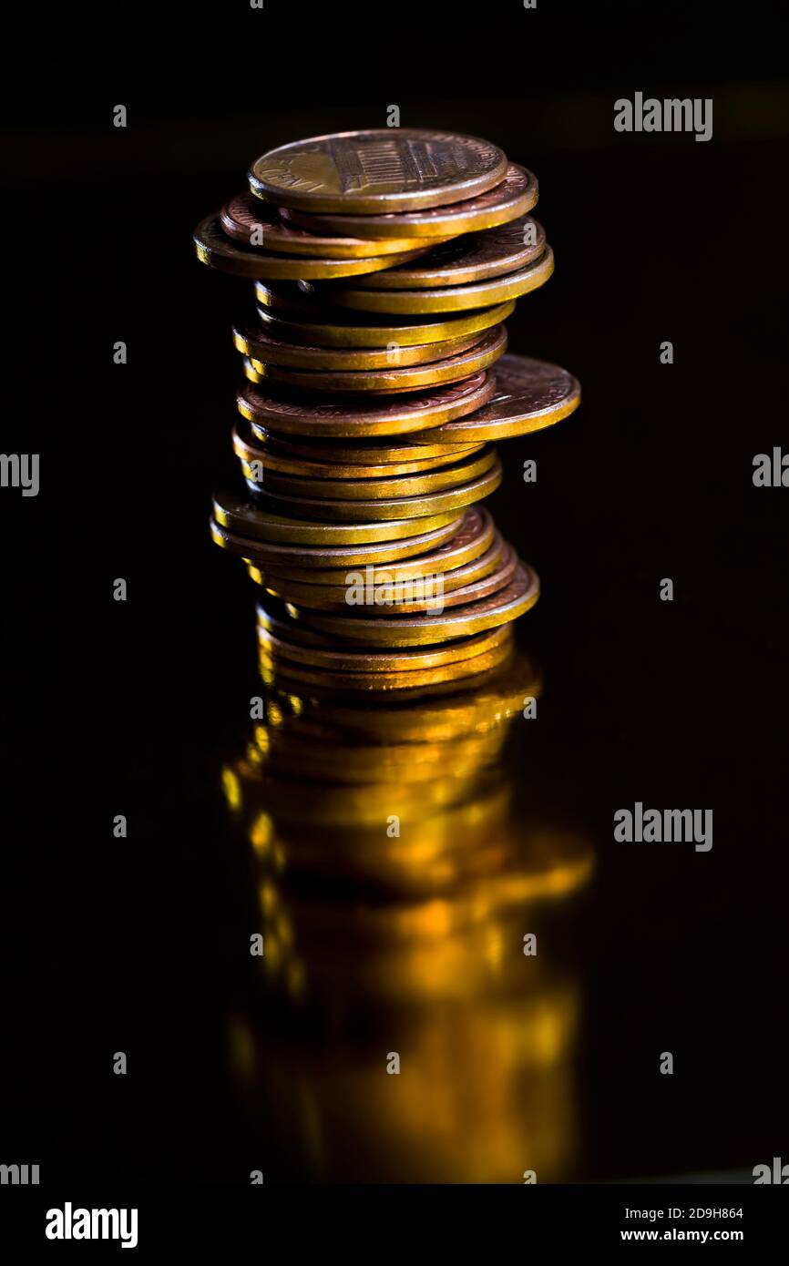 pièces, monnaie légale utilisée pour les paiements Banque D'Images
