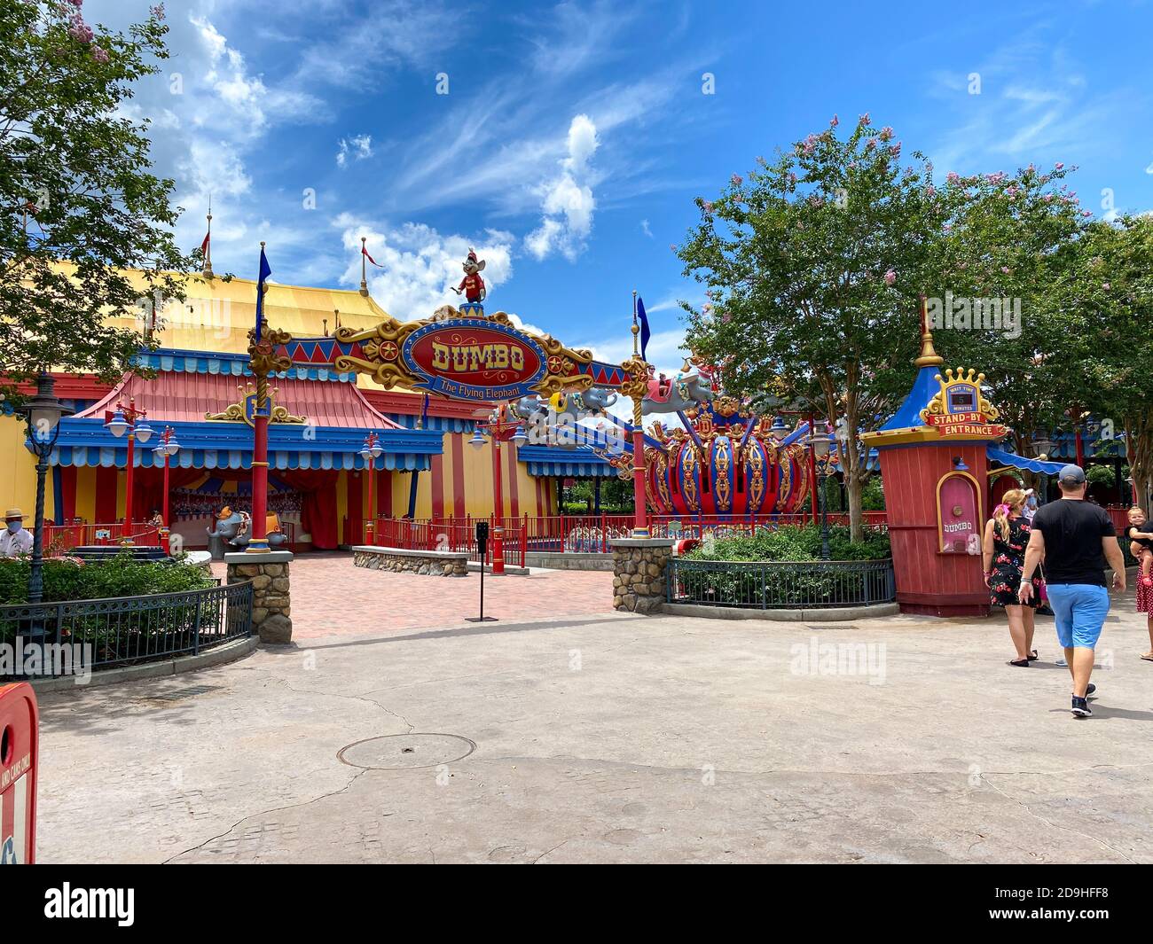 Orlando,FL/USA-7/25/20: The Fantasyland Dumbo The Flying Elephant Ride à Magic Kingdom à Disney World Orlando, Floride. Banque D'Images