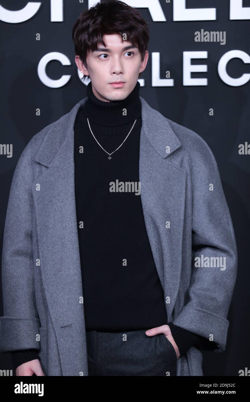 L'acteur chinois Wu Lei ou Leo Wu assiste à l'événement commercial de Michael Kors, une marque de mode à Shanghai, en Chine, le 15 octobre 2020. Banque D'Images