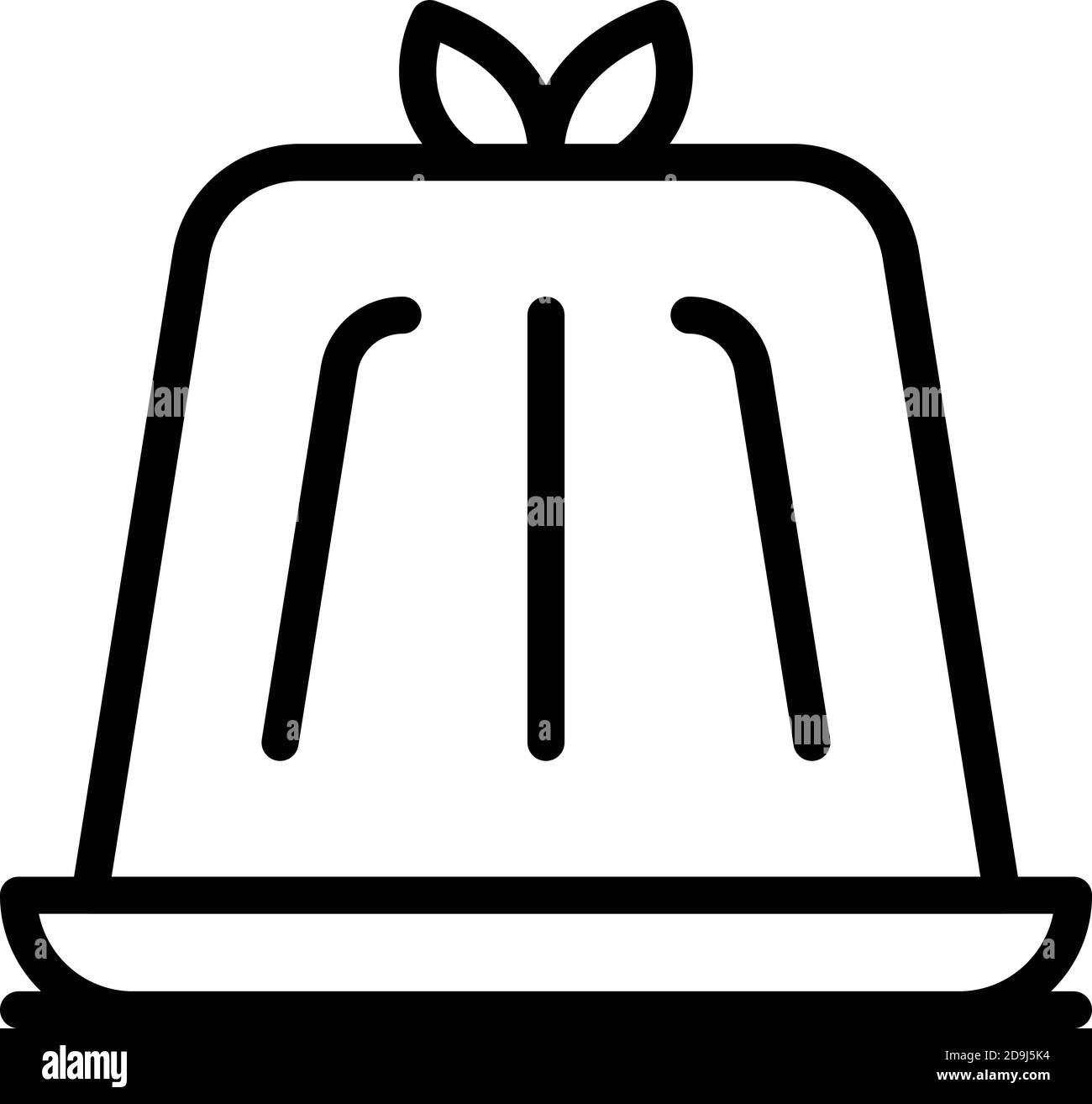 Icône gâteau au restaurant. Outline restaurant gelée gâteau vector icône pour la conception de sites Web isolé sur fond blanc Illustration de Vecteur