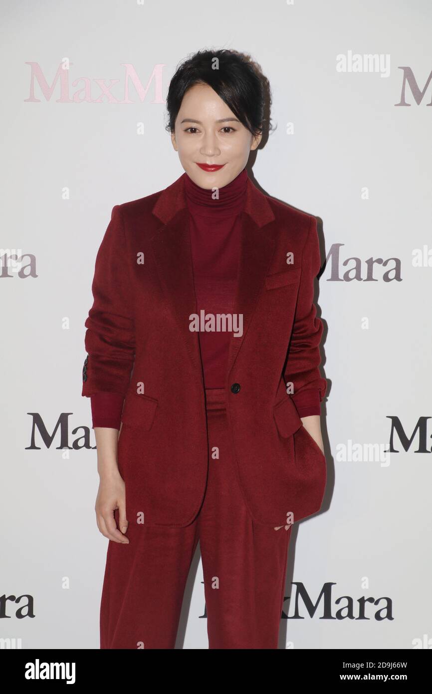 L'actrice chinoise Faye Yu participe à l'événement commercial MaxMara à Beijing, en Chine, le 16 octobre 2020. Banque D'Images