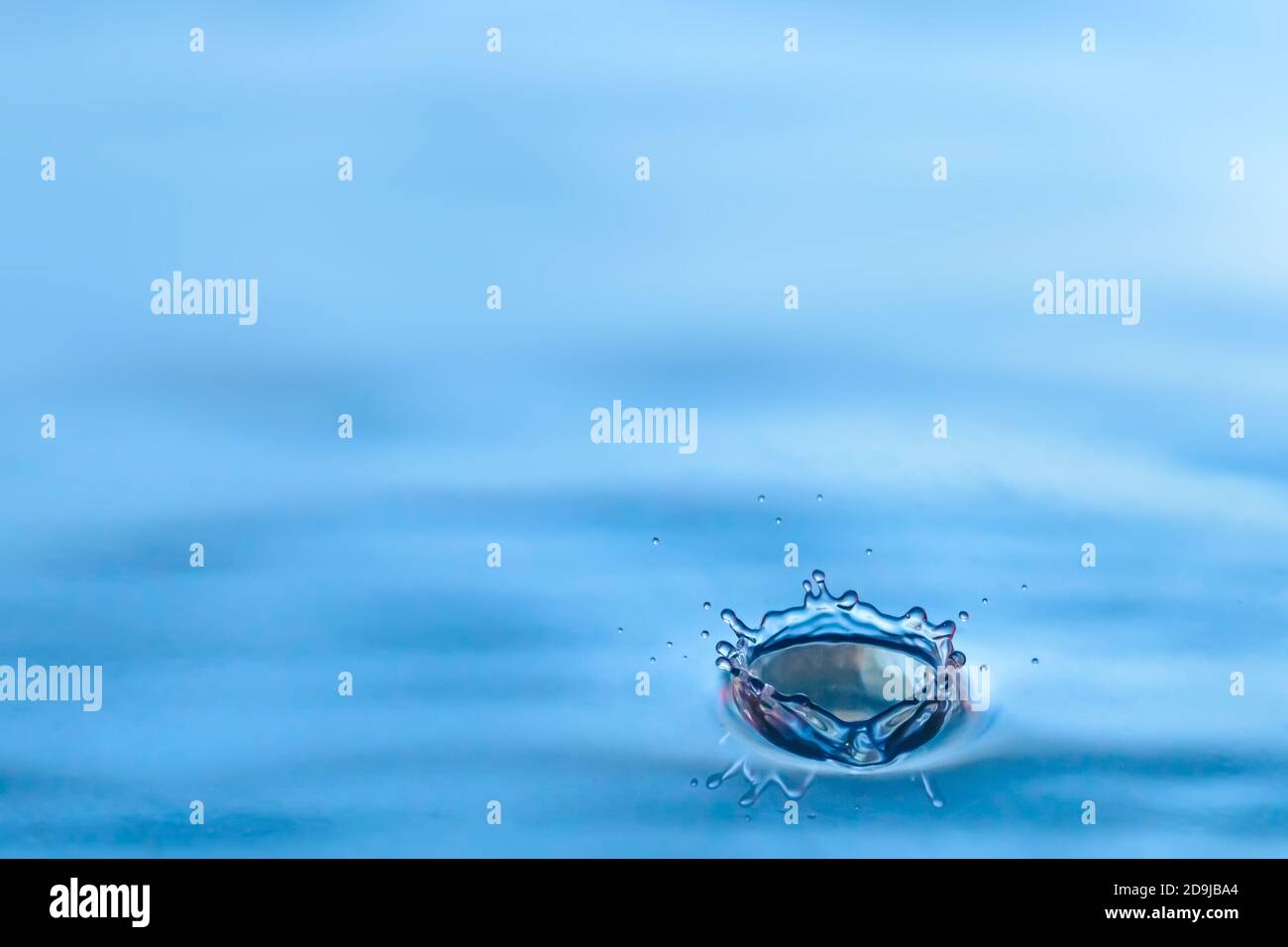 Couronne de projection de goutte d'eau, plan de projection d'eau Banque D'Images