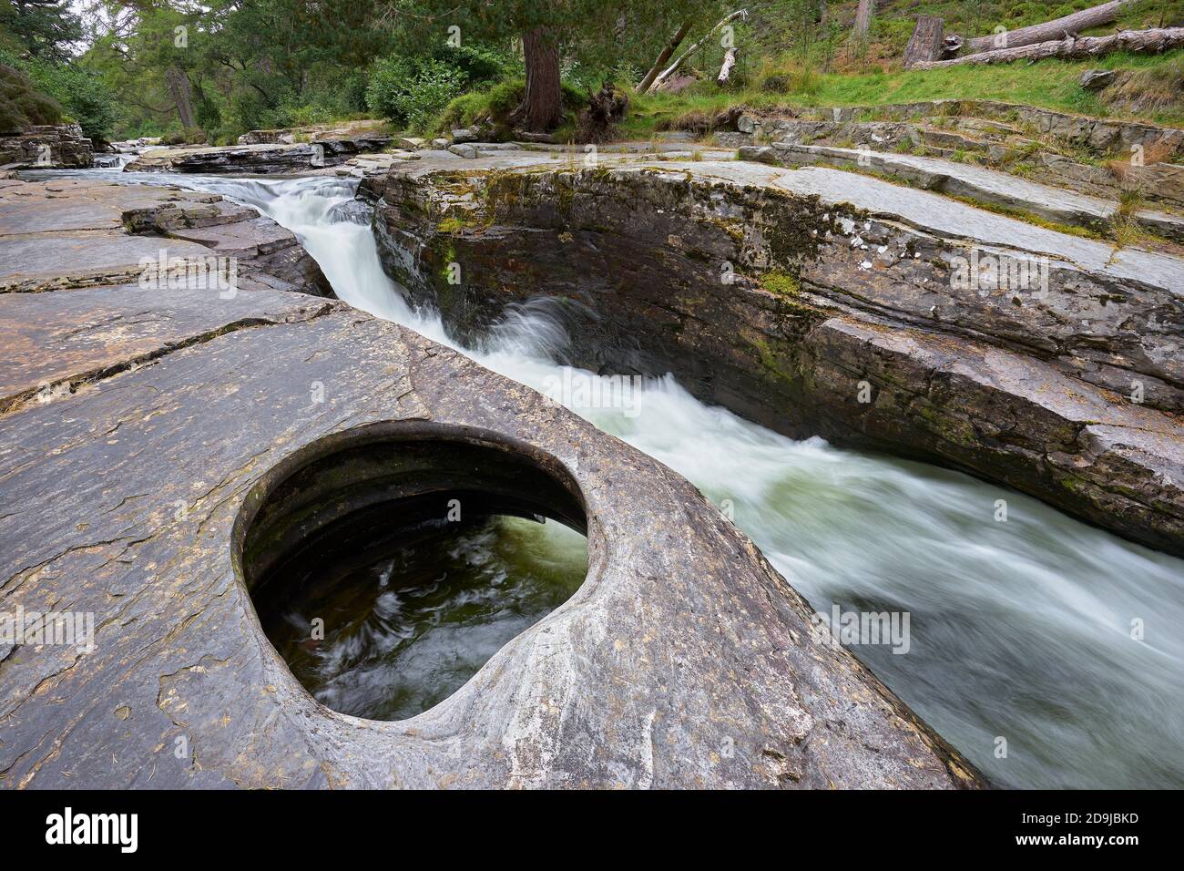 Le comte de Mar's Punch Bowl, Linn de Quoich, près de Braemar, Aberdeenshire, Écosse Banque D'Images