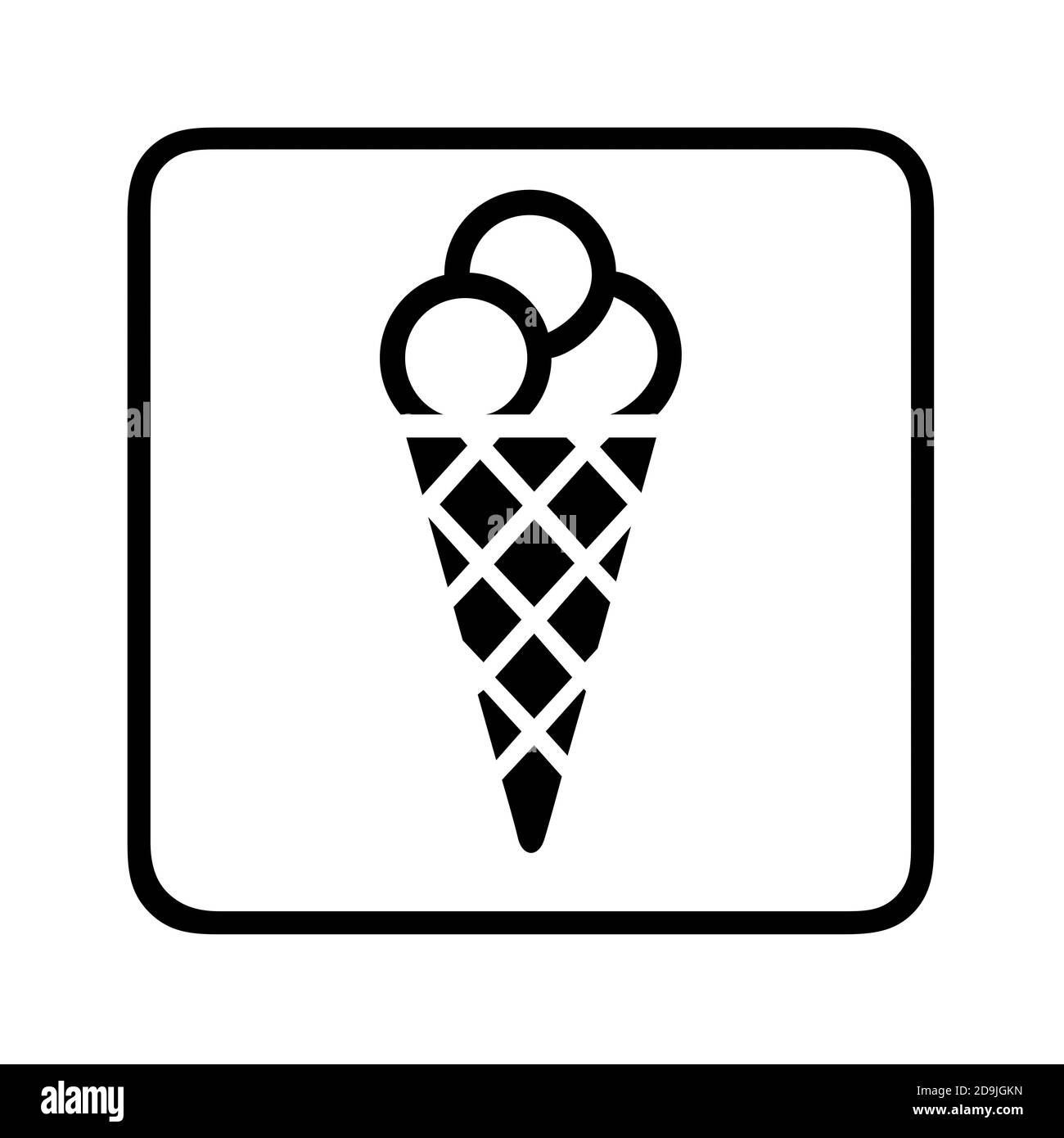Pictogramme du fournisseur de crème glacée Banque D'Images
