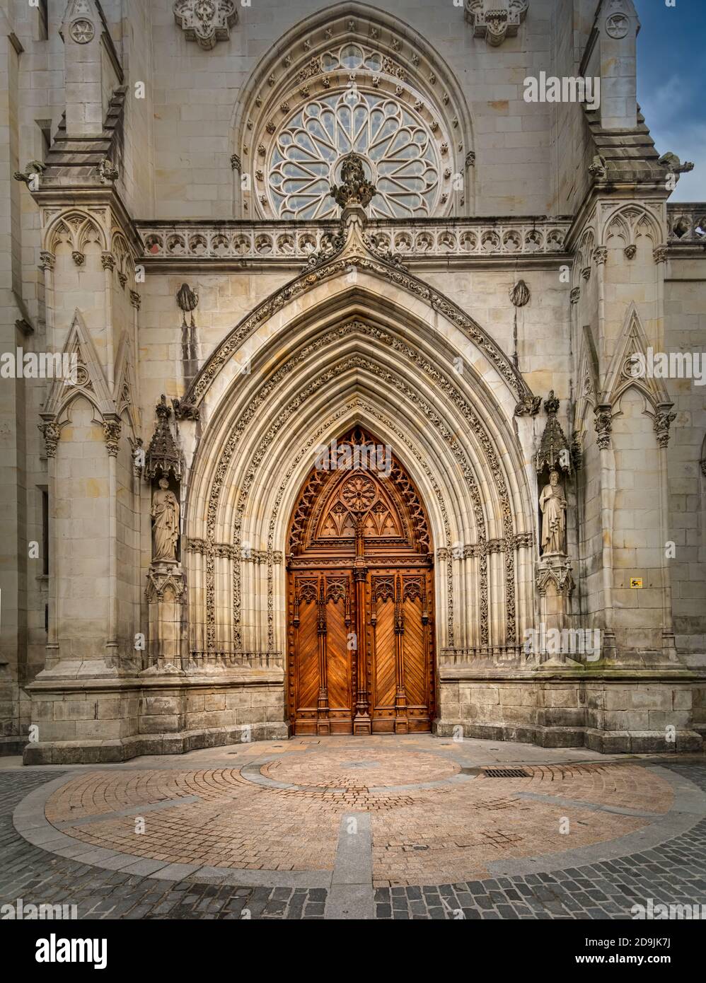 Entrée de la cathédrale de Bilbao, pays basque, Espagne, Europe Banque D'Images