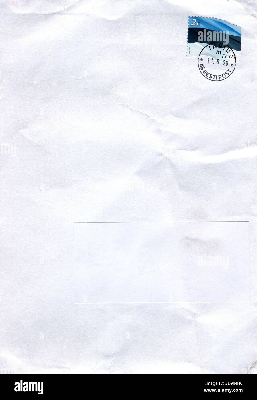 GOMEL, BÉLARUS - 5 NOVEMBRE 2020 : ancienne enveloppe envoyée de l'Estonie à Gomel, Bélarus, 11 juin 2020. Banque D'Images