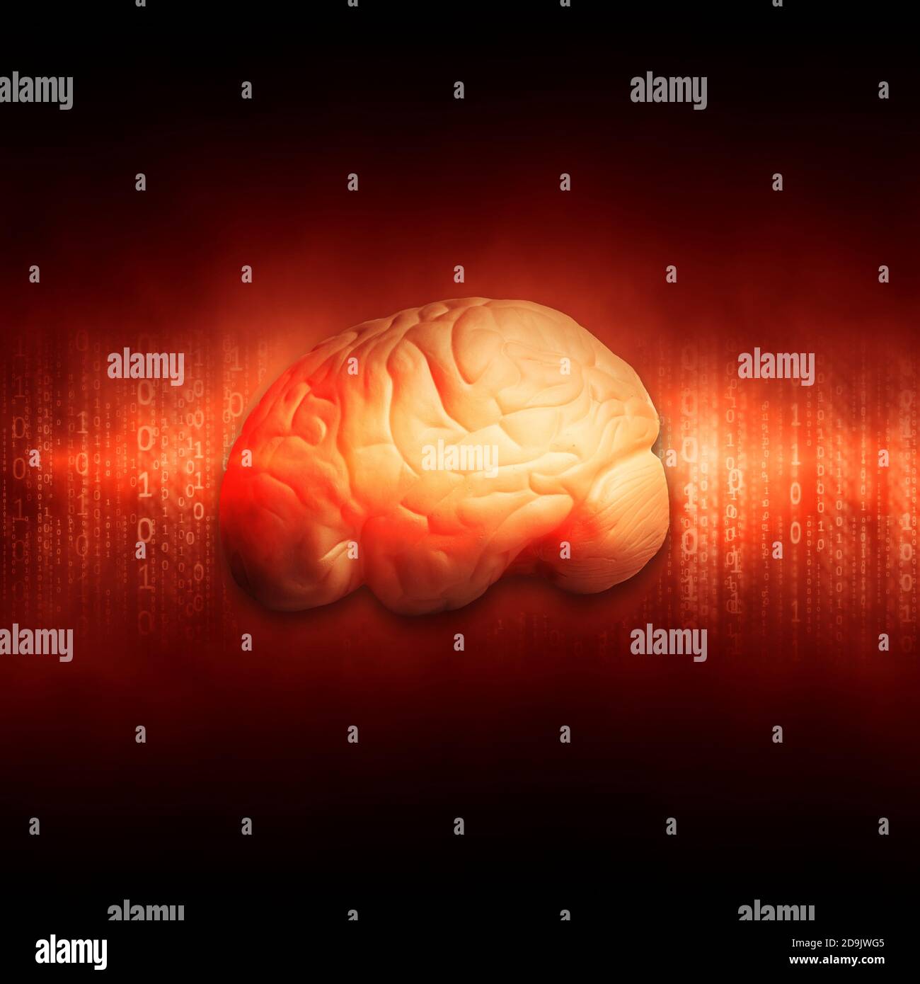 Neuroamélioration du concept du cerveau humain Banque D'Images