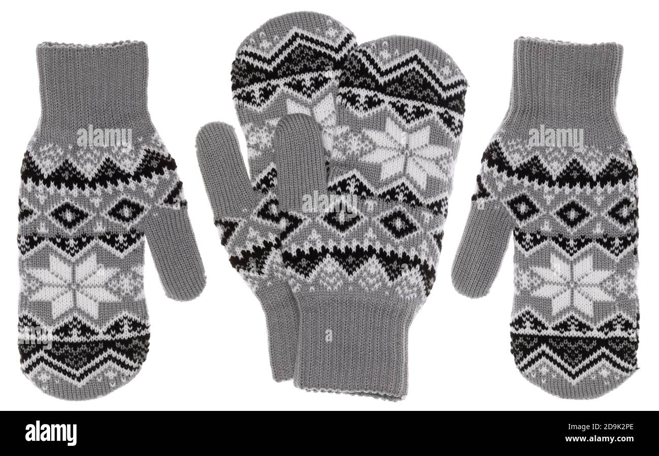 Traditional Knitted Mittens Banque d'image et photos - Alamy