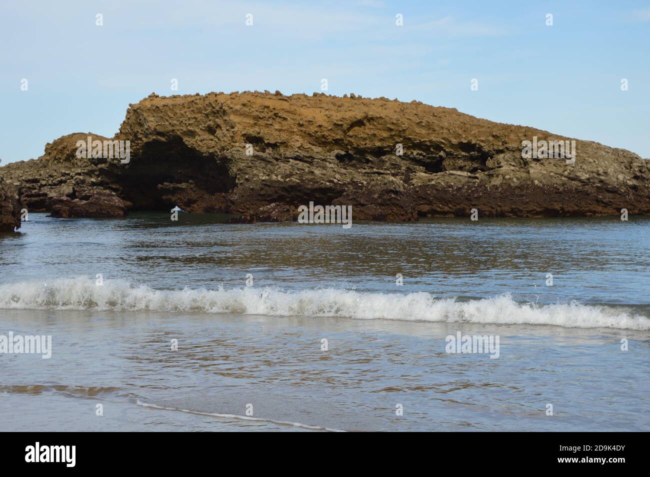 Belle vue sur la côte de Biarritz dans le golfe de Gascogne, France Banque D'Images