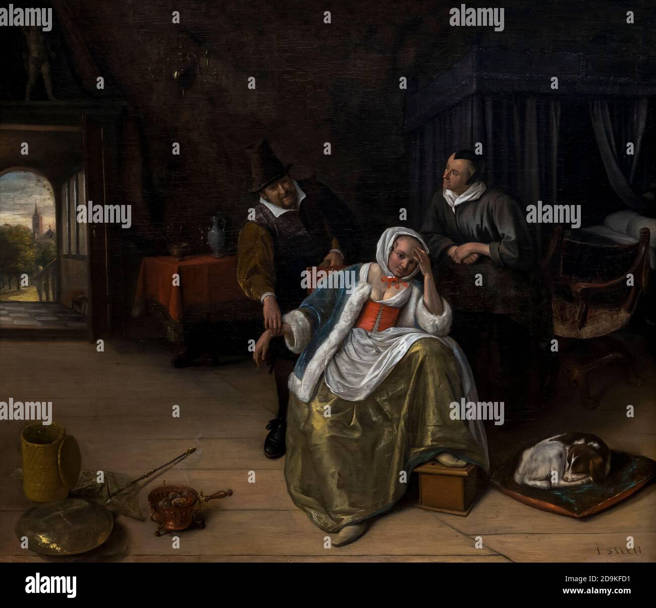 The Lovesick Maiden, Jan Steen, vers 1660, Metropolitan Museum of Art, Manhattan, New York City, États-Unis, Amérique du Nord Banque D'Images