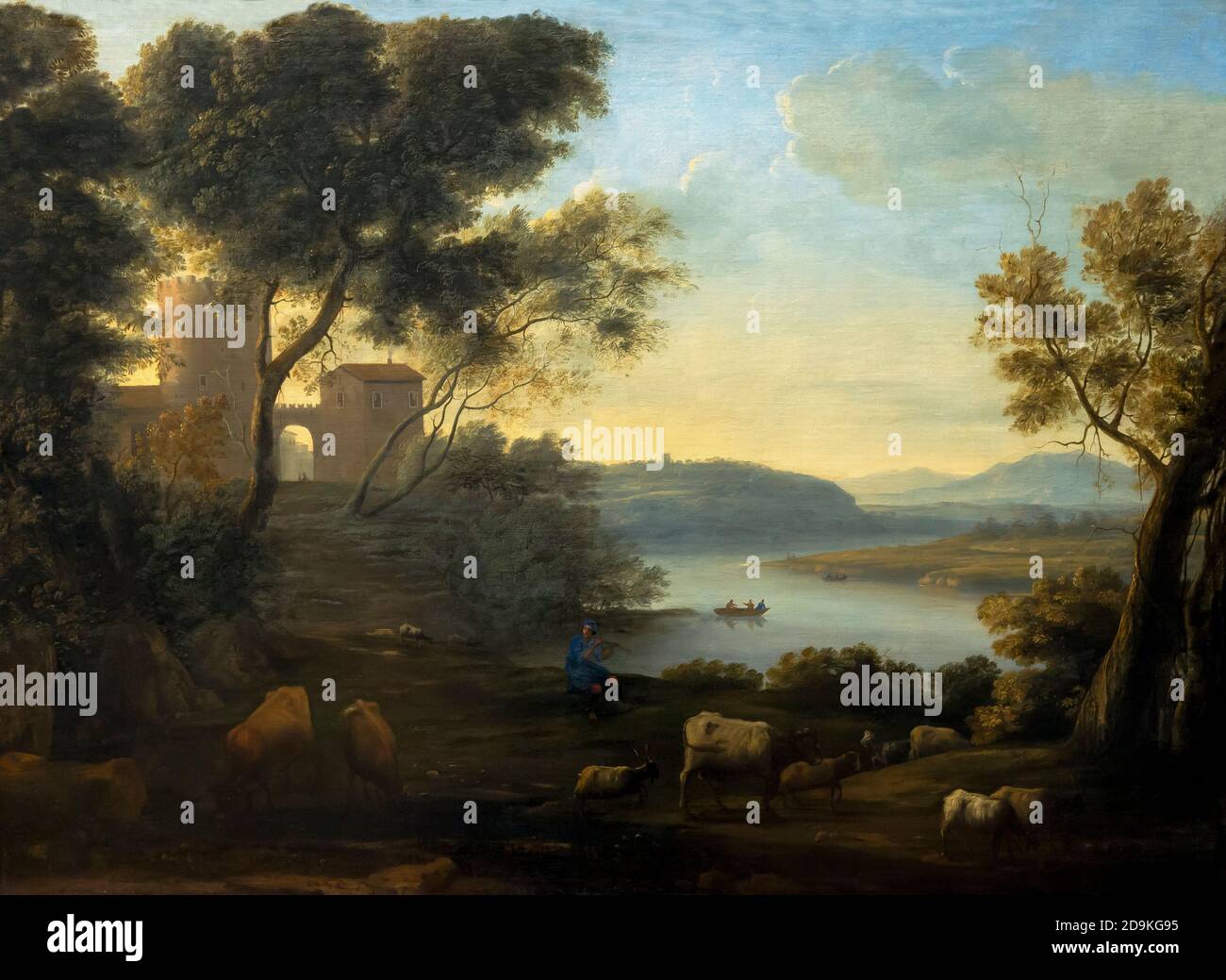 Paysage pastoral, le Roman Campagna, Claude Lorrain, vers 1639, Metropolitan Museum of Art, Manhattan, New York City, USA, Amérique du Nord Banque D'Images