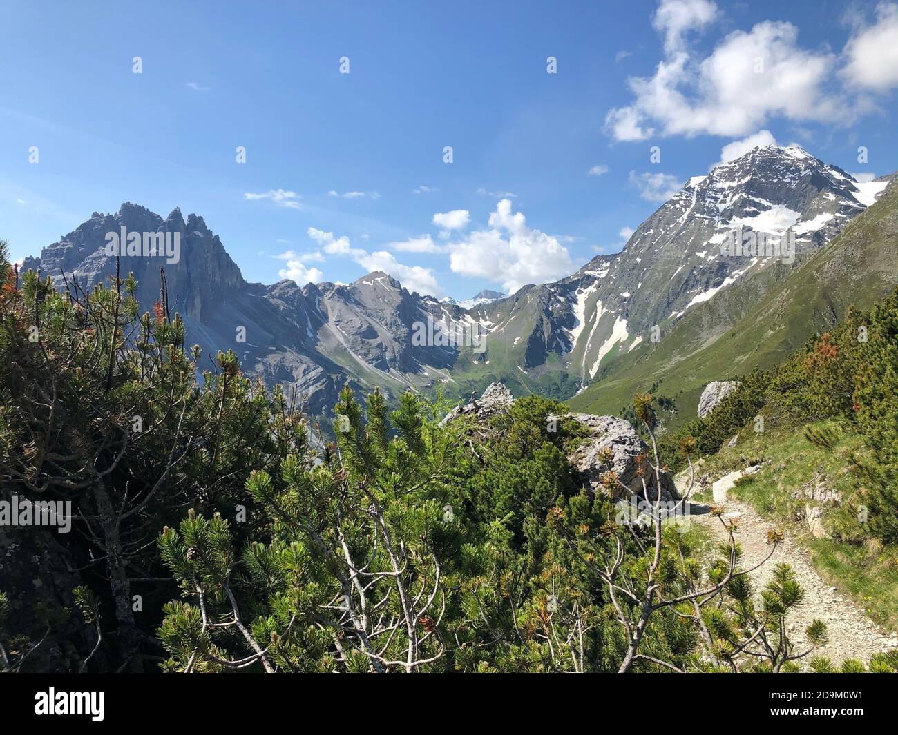 Sentier de randonnée, Habicht, vallée de Stubai, Neustift, Tyrol Banque D'Images