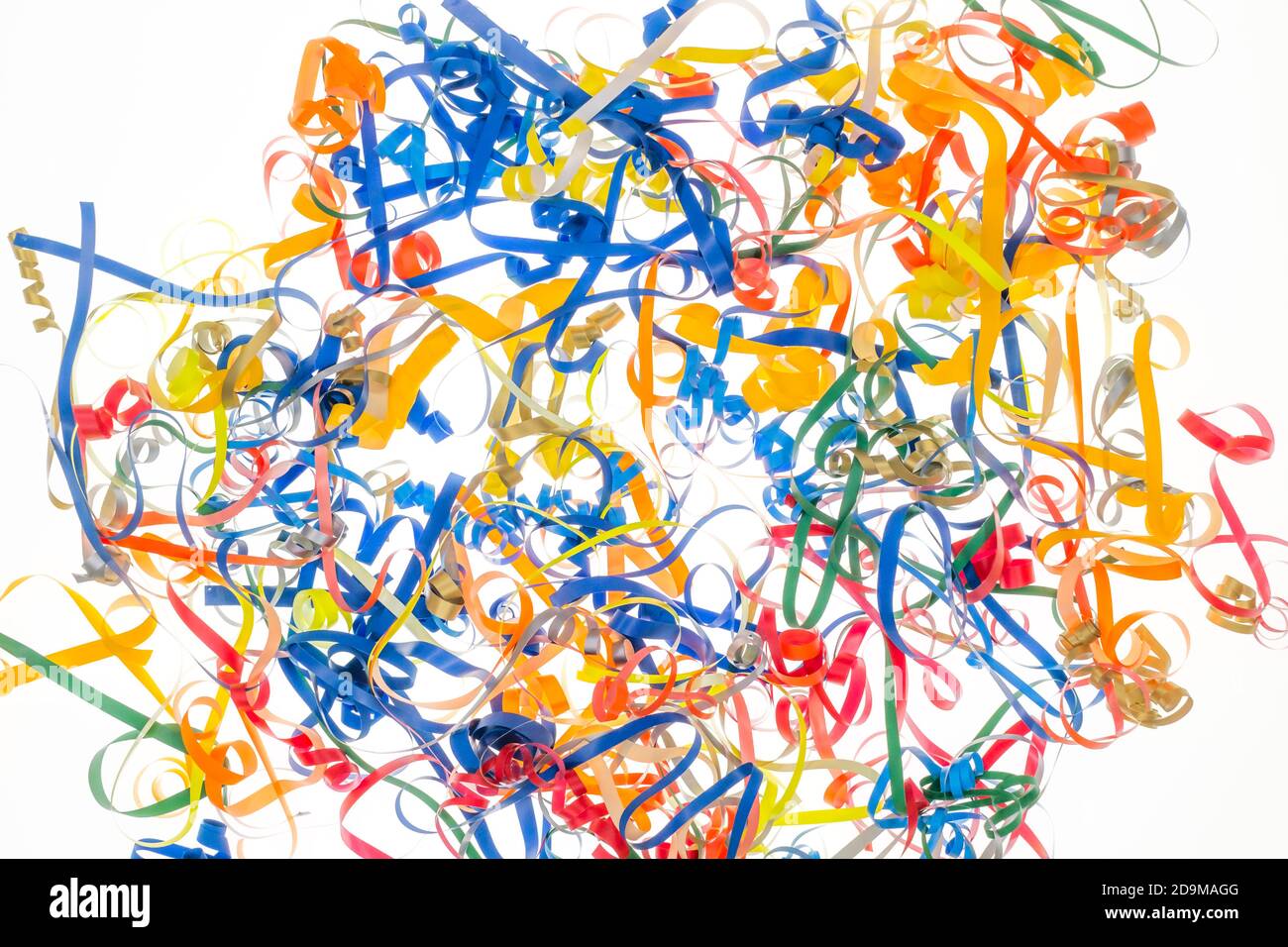 banderoles en plastique à spirales multicolores, vue rapprochée Banque D'Images
