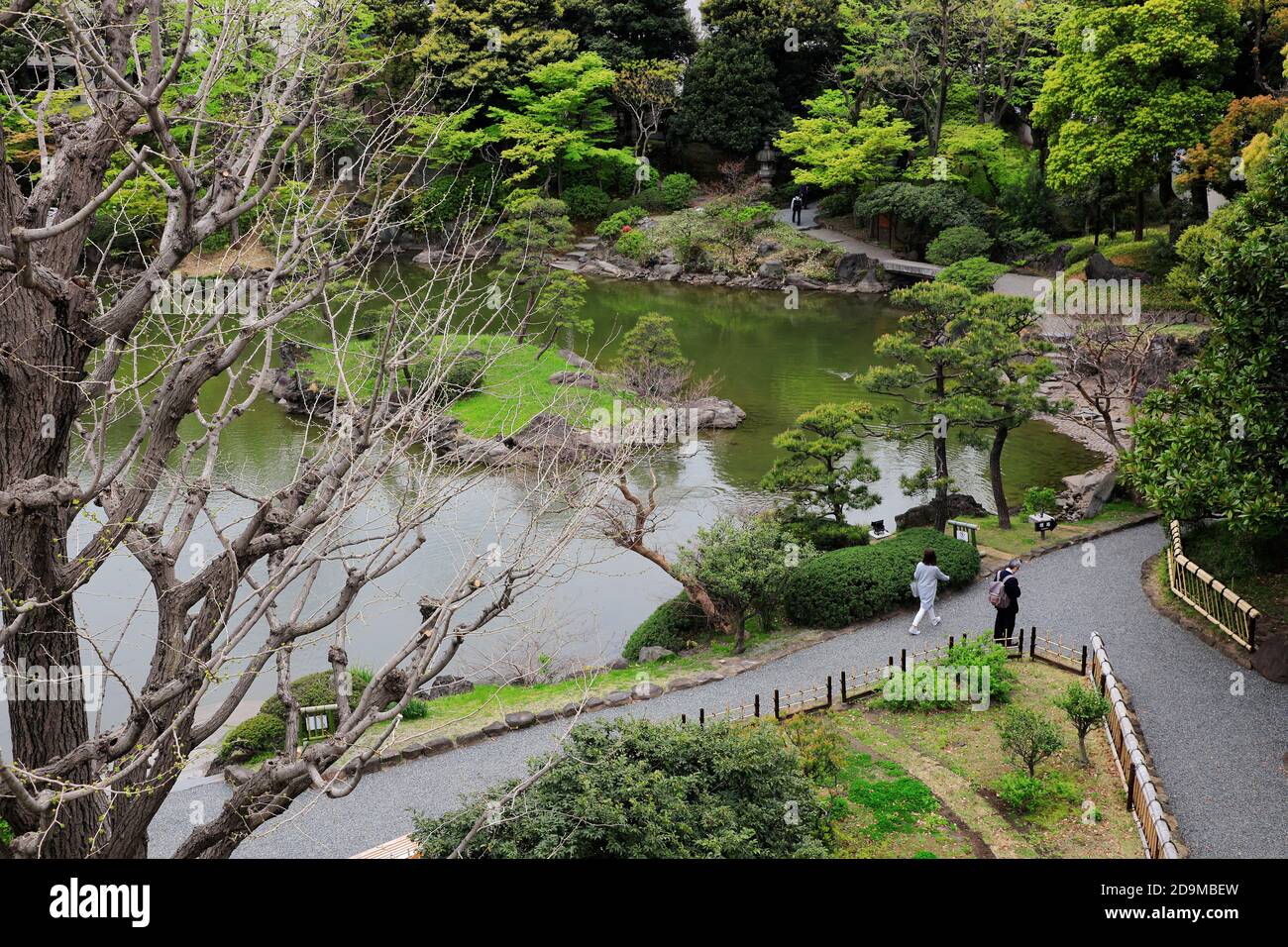 Jardin historique de Kyu-Yasuda dans le district de Ryogoku.ville de Sumida,Tokyo,Japon Banque D'Images