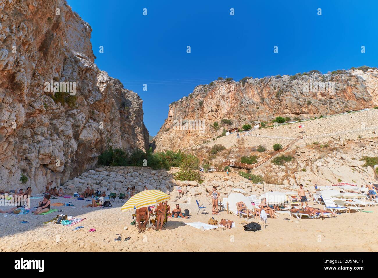 Vue sur la plage de Kaputas, Turquie Banque D'Images