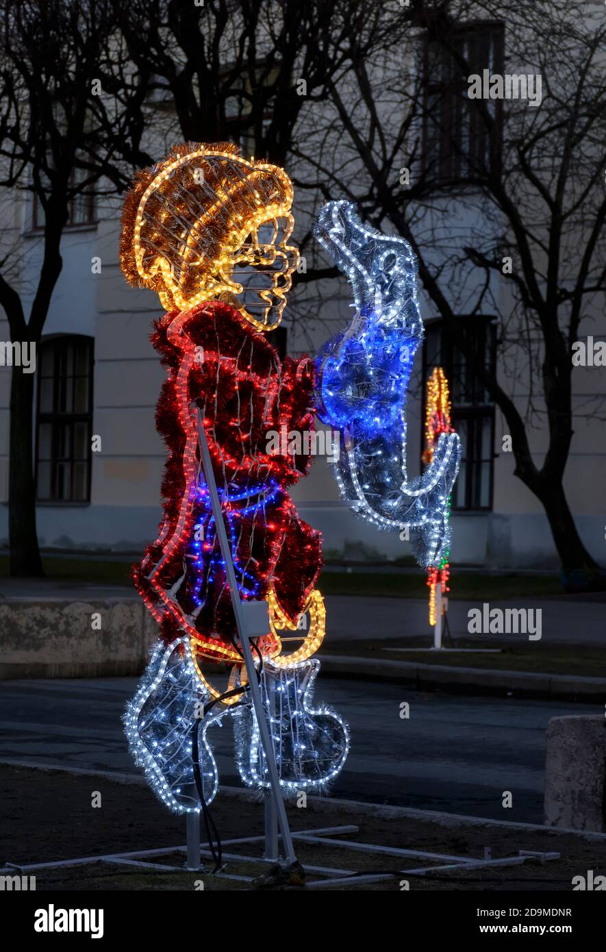 Illumination pour les vacances du nouvel an à Saint-Pétersbourg. Banque D'Images