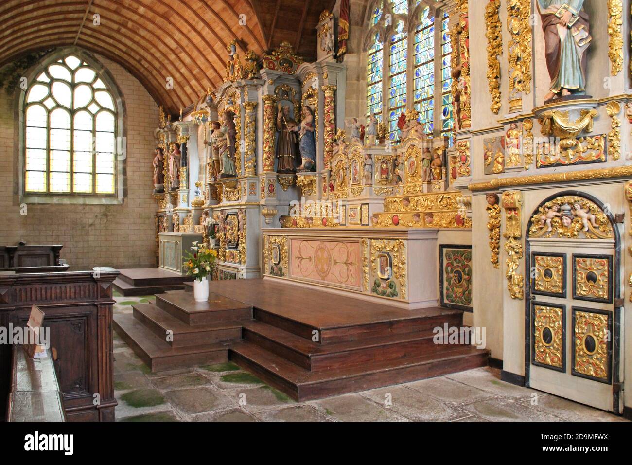Chapelle Sainte-Marie-du-Ménez-Hom à Plomodiern en Bretagne (France) Banque D'Images