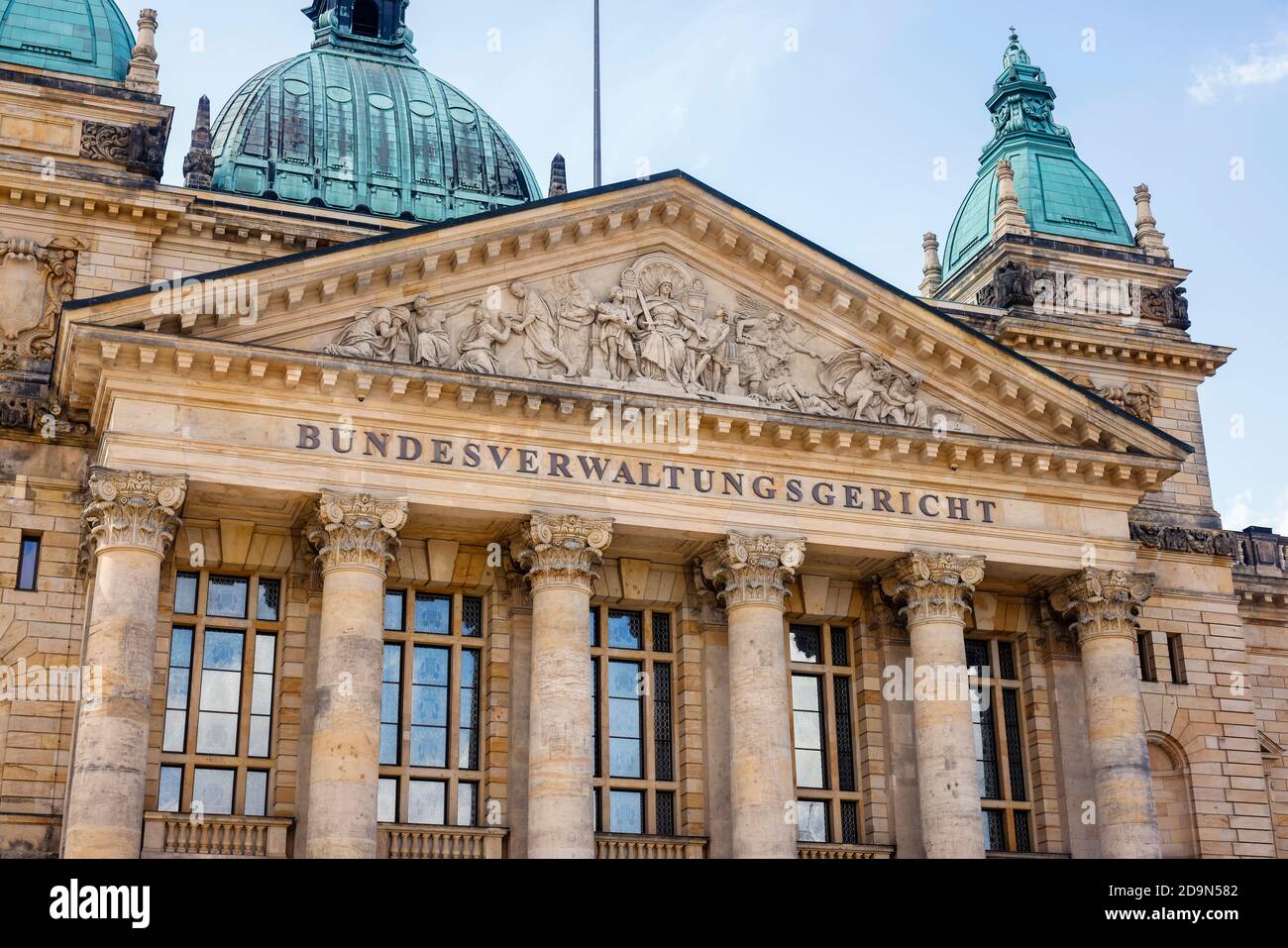 Leipzig, Saxe, Allemagne, Cour administrative fédérale. Banque D'Images