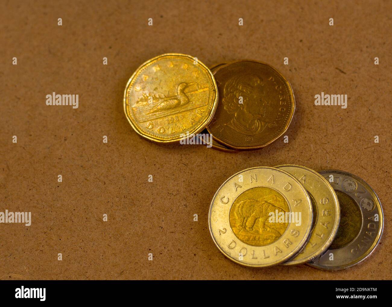 Pièce canadienne , Lonnie et Tonie Banque D'Images