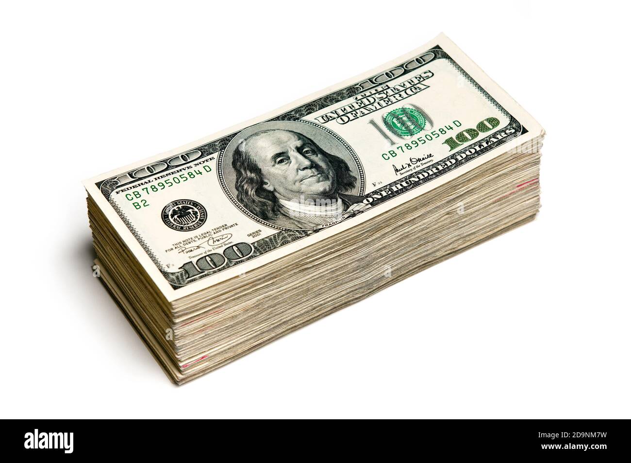 Pile de $20,000 USD en billets de cent dollars. Banque D'Images Pile de $20,000 USD en billets de cent dollars. Banque D'Images