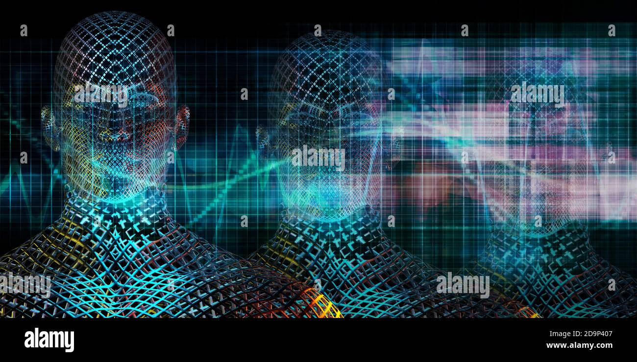 Système d'apprentissage automatique de conception et la connaissance de soi Banque D'Images