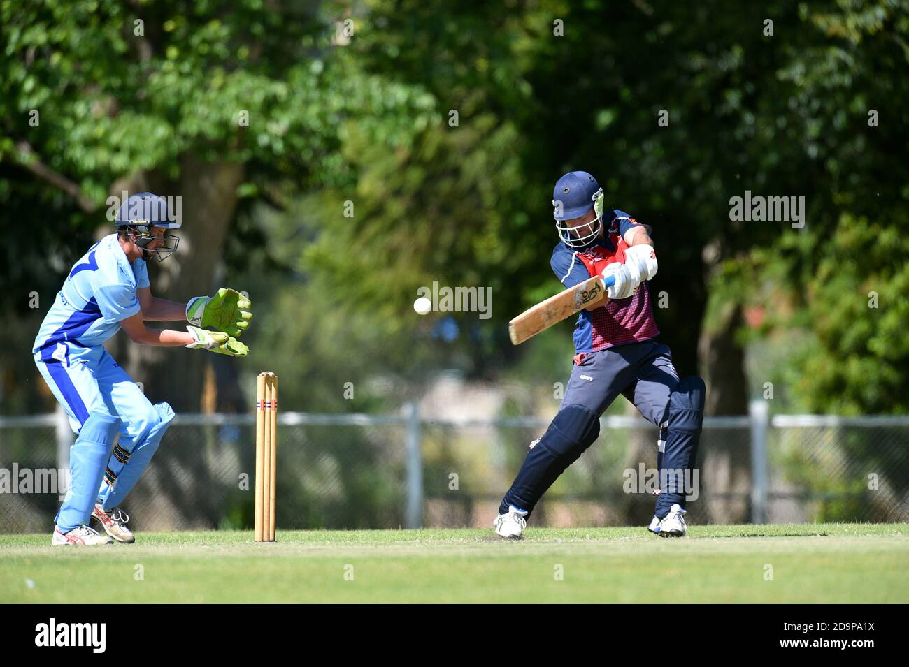 Novembre 7 2020. Benalla Bushrangers Cricket Club versus Wangaratta Colts Cricket Club à Victoria, Australie Banque D'Images