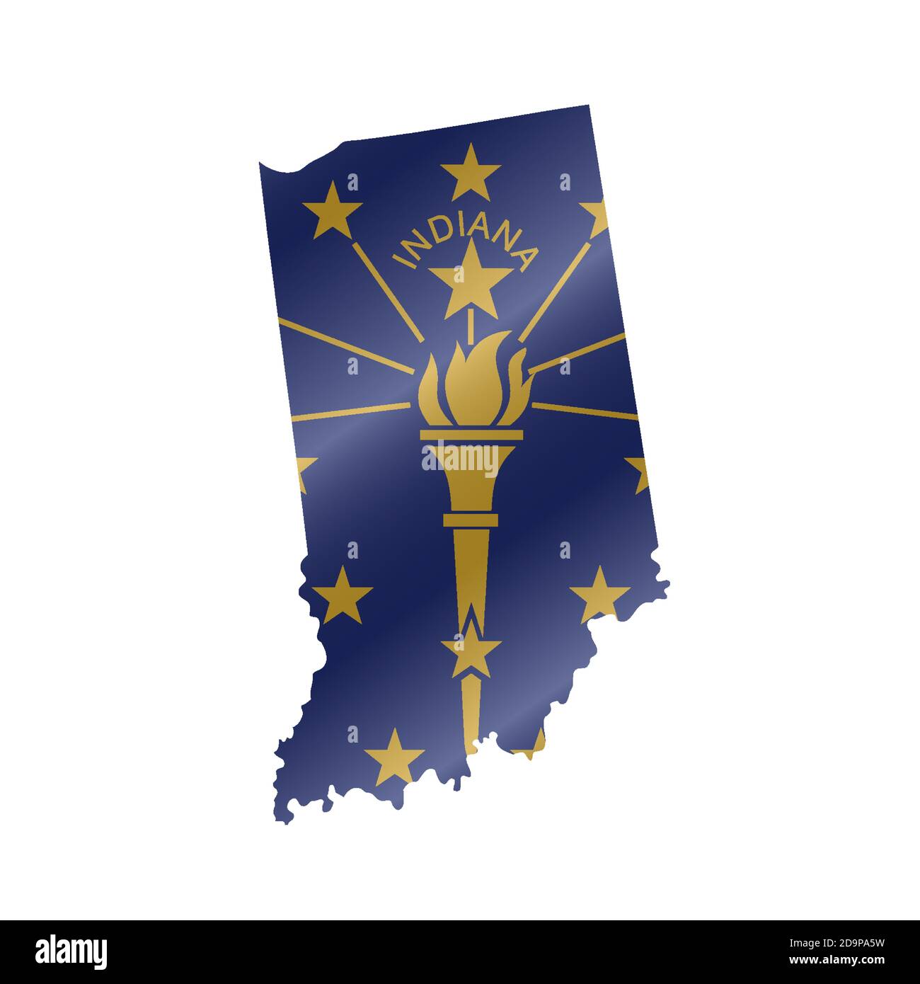 Carte du drapeau de l'Indiana. Illustration vectorielle Illustration de Vecteur