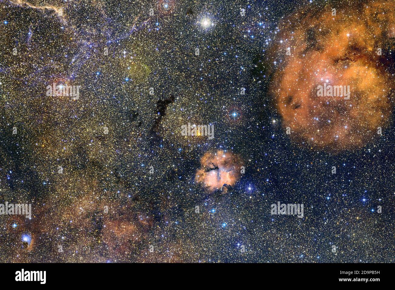 Groupe d'étoiles. Starfield. Nebula. Éléments de cette image fournis par la NASA. Banque D'Images