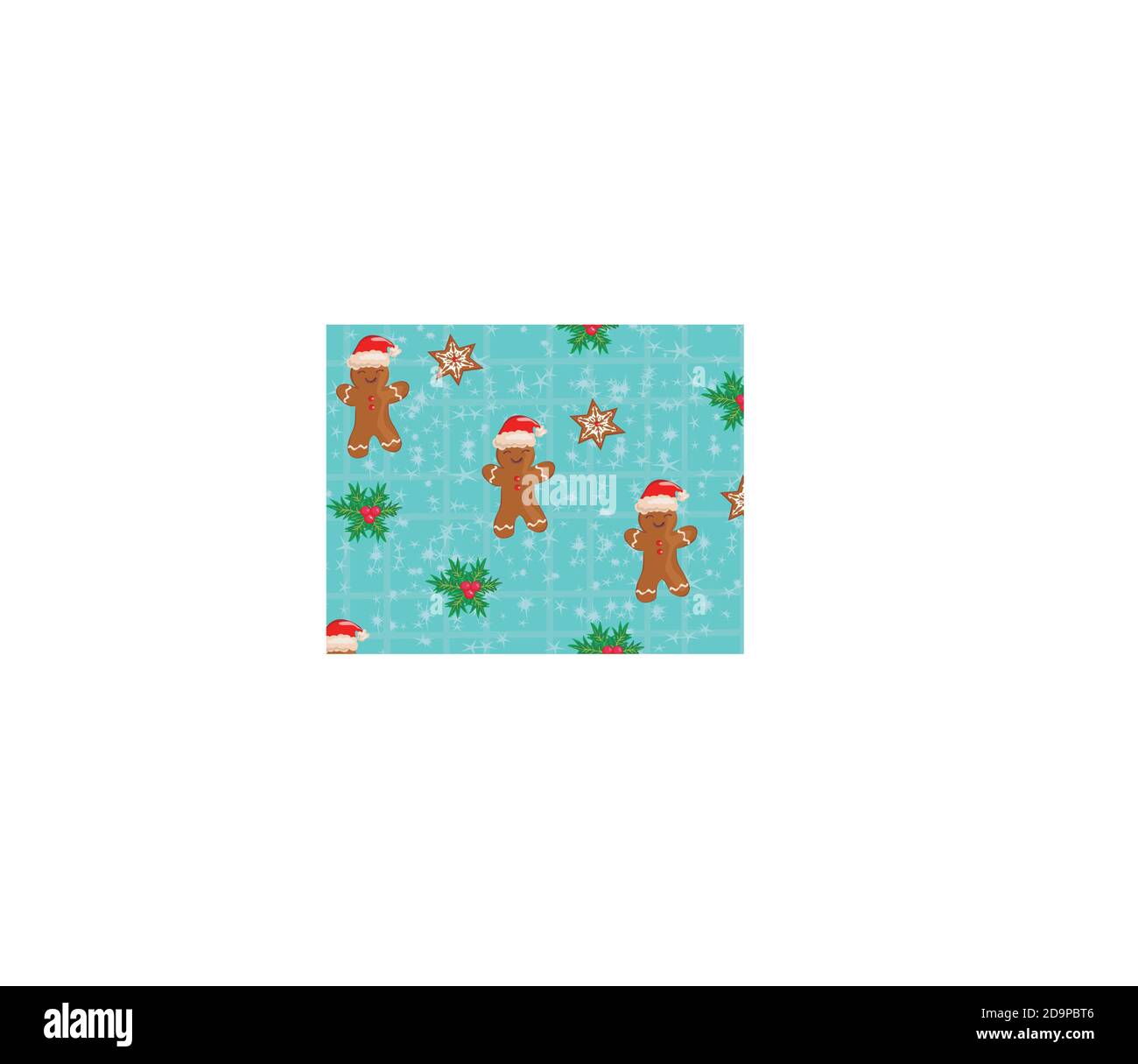 Motif de Noël sans couture avec pain d'épice de Noël Illustration de Vecteur