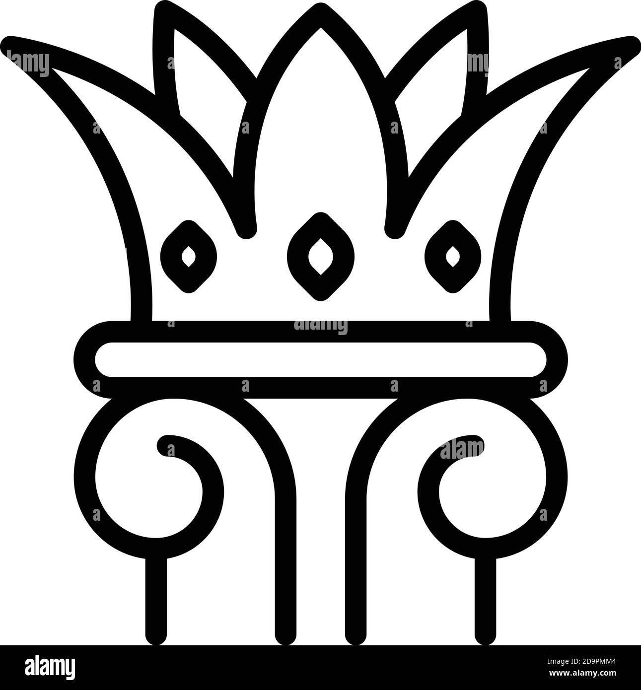 Icône de vente aux enchères Crown. Outline Crown enchère vector icône pour la conception de sites Web isolé sur fond blanc Illustration de Vecteur