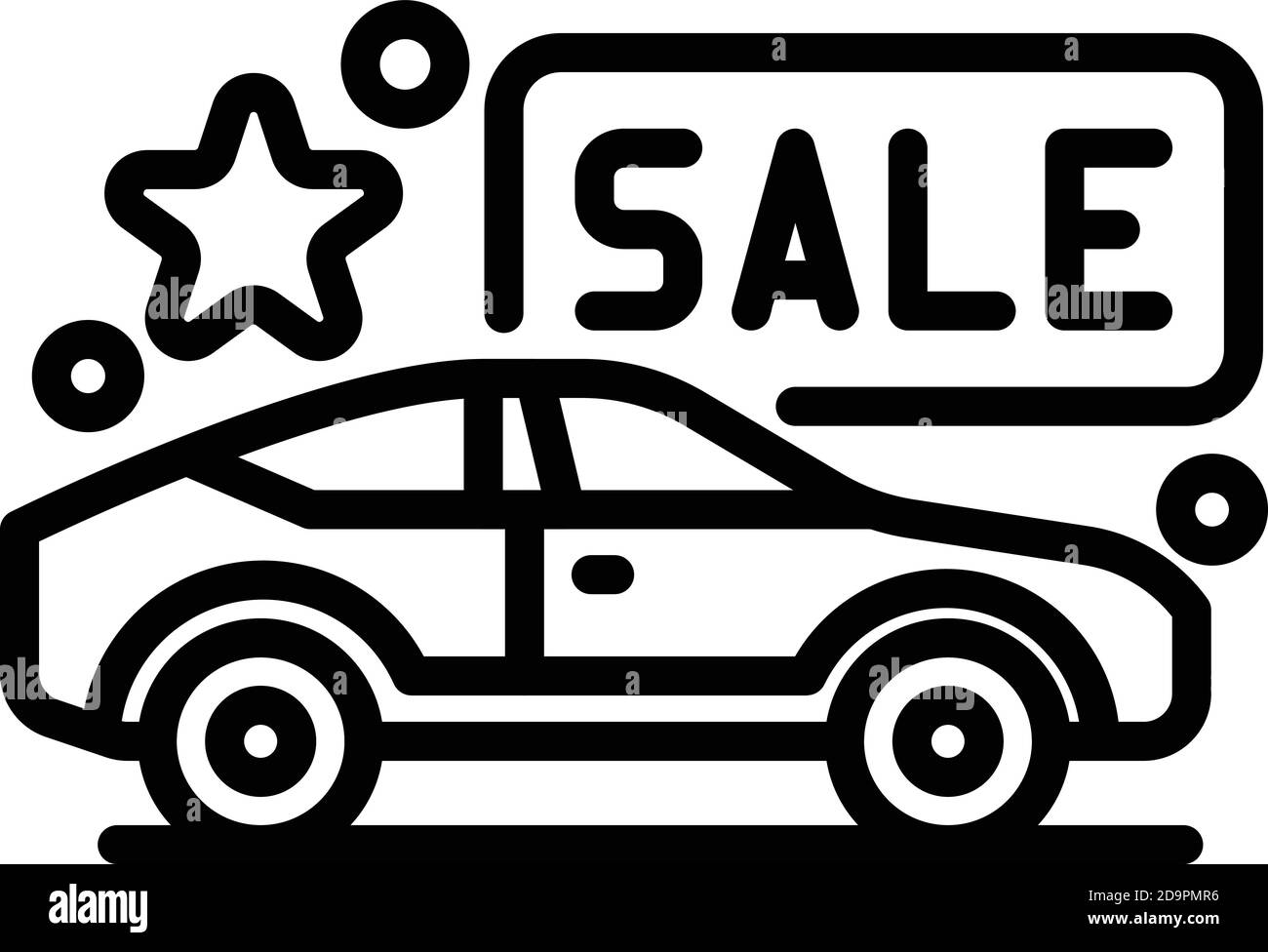 Icône de vente aux enchères de voitures. Outline car encan vector icône pour le web design isolé sur fond blanc Illustration de Vecteur