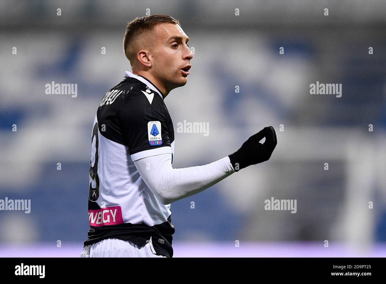 Reggio Emilia, Italie - 06 novembre 2020 : Gerard Deulofeu de Udinese Calcio gestes pendant la série UN match de football entre les États-Unis Sassuolo et Udinese Calcio. Le match s'est terminé par 0-0 ficelage. Credit: Nicolò Campo/Alay Live News Banque D'Images