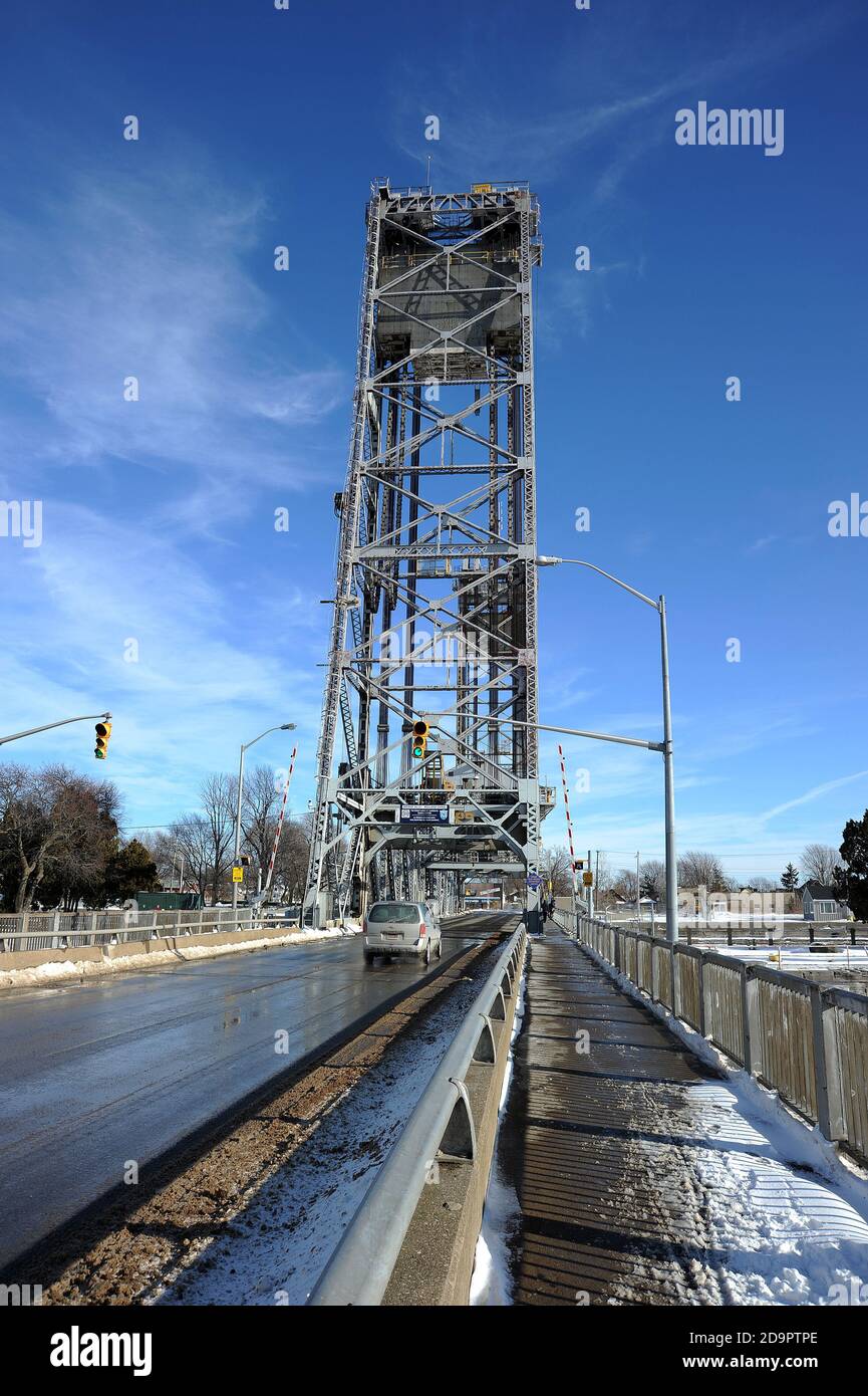 Pont de Clarence Street, Port Colborne. Banque D'Images