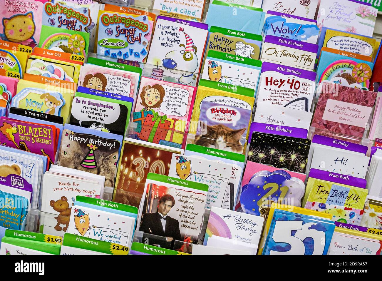 Miami Beach Florida, CVS pharmacie cartes de voeux, vente d'étalage, Banque D'Images