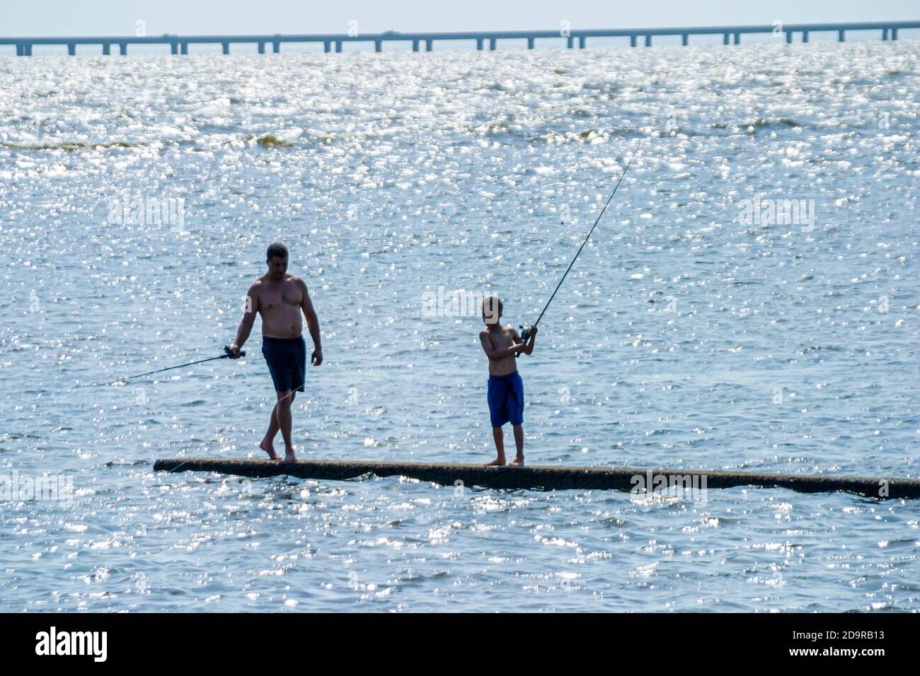 Promenade au bord du lac mandeville Banque de photographies et d’images