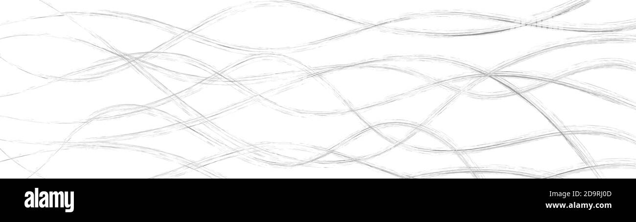 Arrière-plan abstrait de lignes entrelacés ondulées, gris sur blanc Illustration de Vecteur