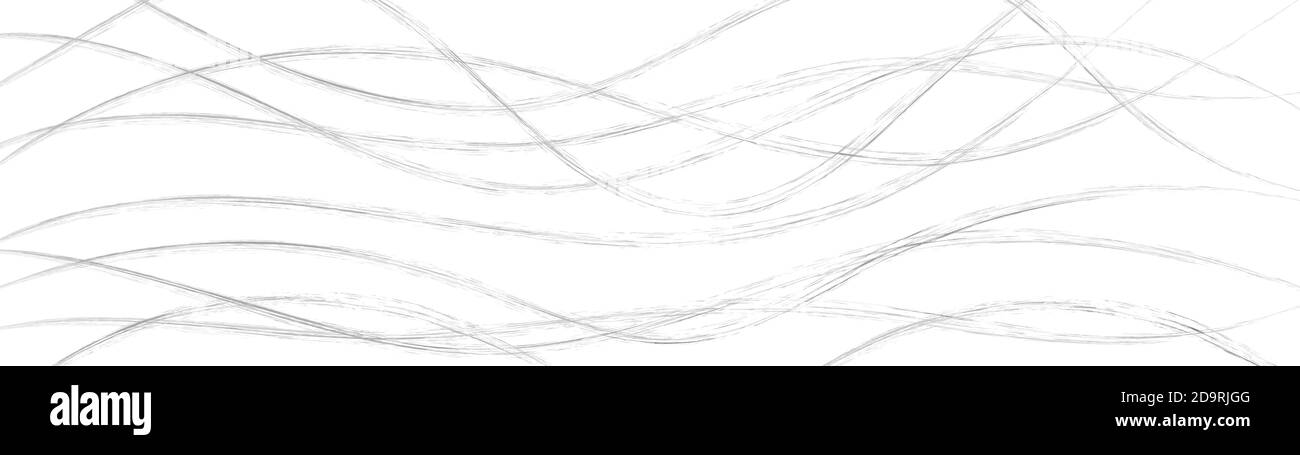 Arrière-plan abstrait de lignes entrelacés ondulées, gris sur blanc Illustration de Vecteur