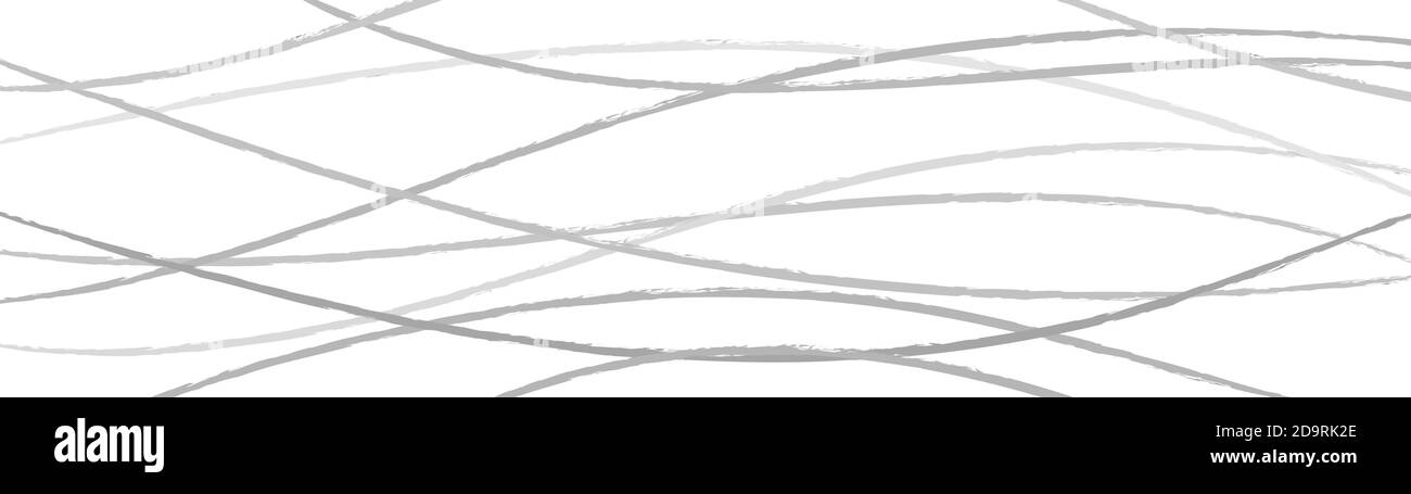 Arrière-plan abstrait de lignes entrelacés ondulées, gris sur blanc Illustration de Vecteur