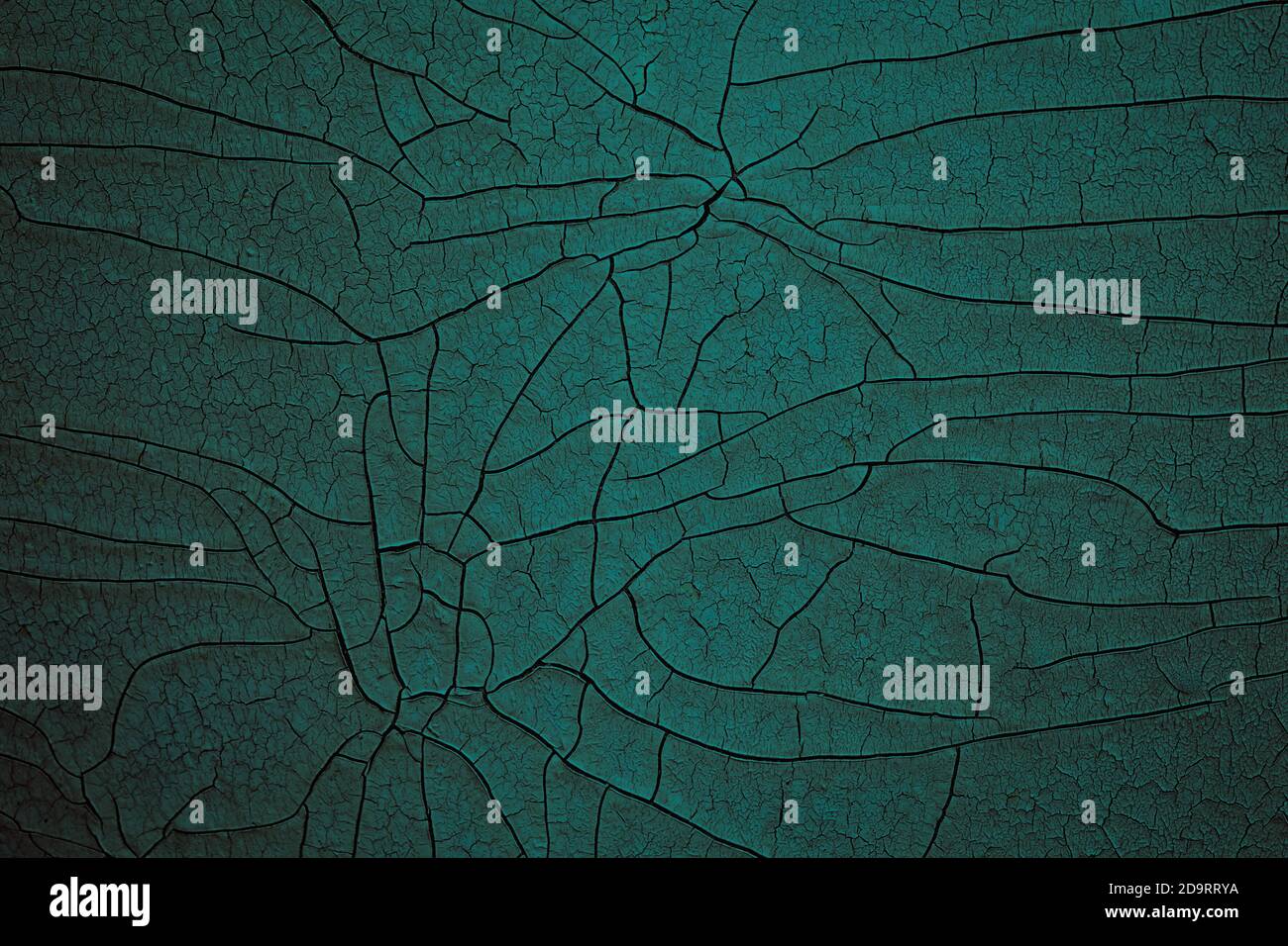 texture émaillée vert foncé craquelée, arrière-plan art craquelé Banque D'Images