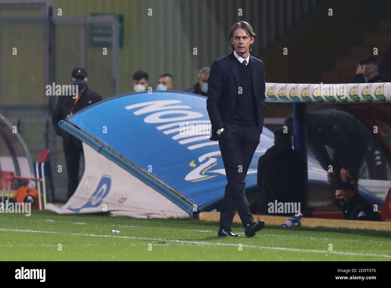 Entraîneur Filippo Inzaghi (Benevento Calcio) pendant la série UN match de football entre Benevento Calcio - Spezia Calcio, Stadio Ciro Vigorito le 7 novembre 2020 à Benevento Italie - photo Emmanuele Mastrodonato photo LM/Emmanuele Mastrodonato Banque D'Images