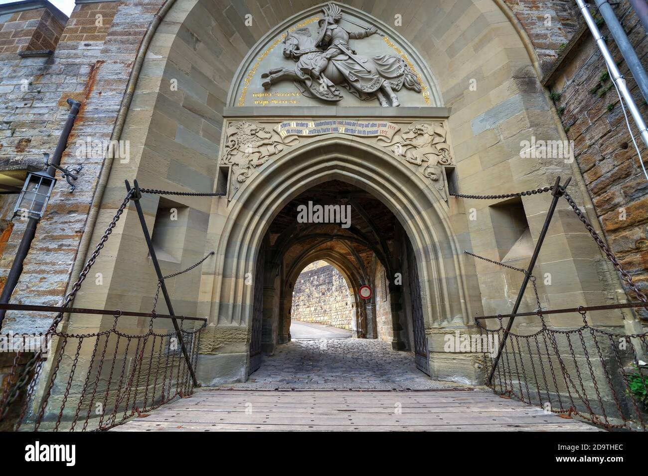 Porte de l'aigle au château de Hohenzollern. Bisingen, Allemagne Banque D'Images