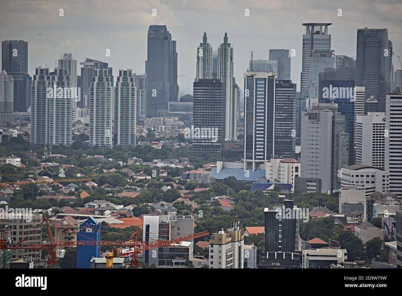 Jakarta, Indonésie, mars 2016. Vue sur la ville. Banque D'Images